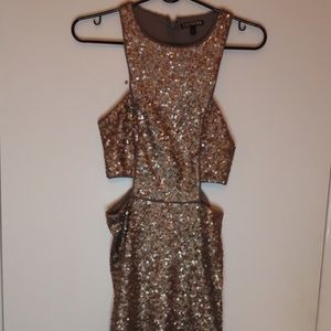 Express Cut-Out Sequin Dress